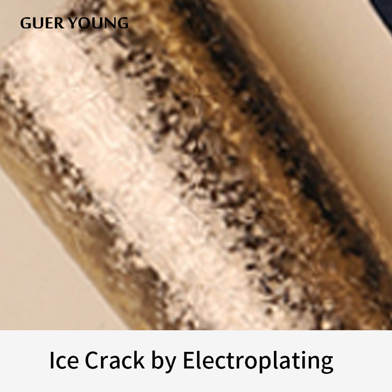 Acabado superficial con electrochapado efecto grieta de hielo